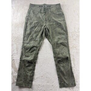 Prana Camo Pants Women's Size 6 Green Hiking Nylon Stretch Travel Straight Leg